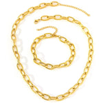 Load image into Gallery viewer, Simple Paperclip Necklace &amp; Bracelet Set
