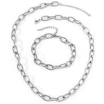 Load image into Gallery viewer, Simple Paperclip Necklace &amp; Bracelet Set
