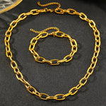 Load image into Gallery viewer, Simple Paperclip Necklace &amp; Bracelet Set
