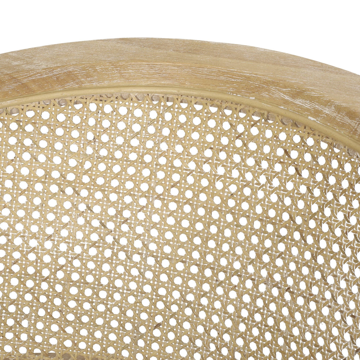 Sofa Chair Set Accent Chair Beige and Natural French Country Accent Chair with Cane Webbing