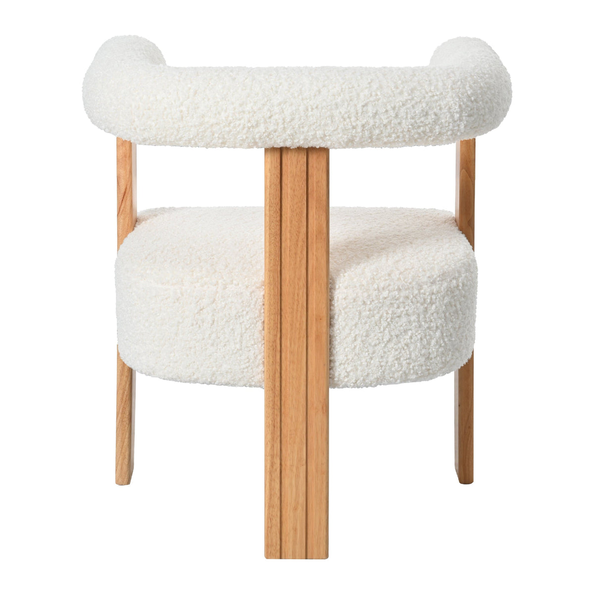 Sofa Chair Set Accent Chair Mid-Century Modern Barrel Accent Chair In White Teddy