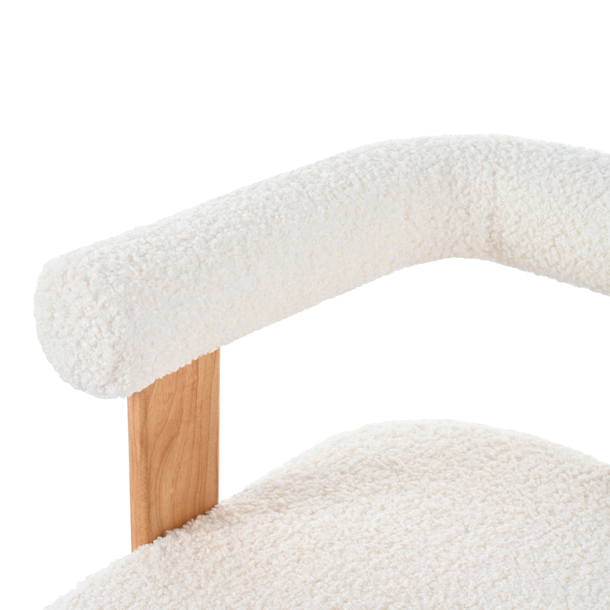 Sofa Chair Set Accent Chair Mid-Century Modern Barrel Accent Chair In White Teddy