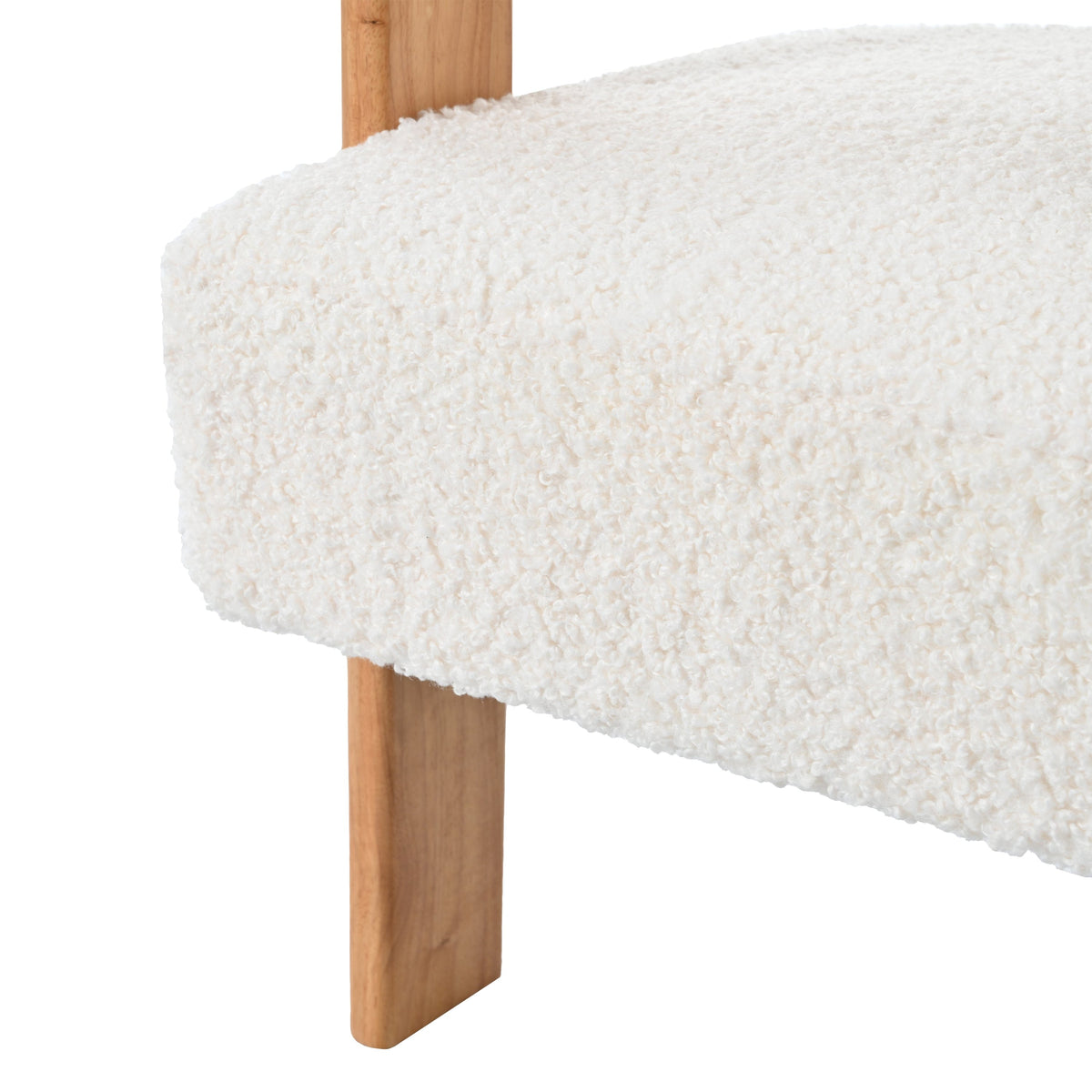 Sofa Chair Set Accent Chair Mid-Century Modern Barrel Accent Chair In White Teddy