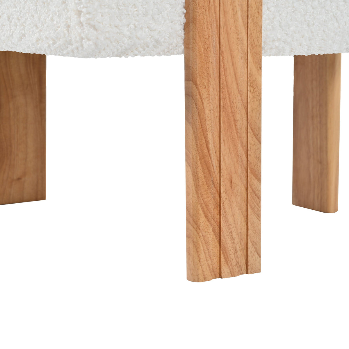 Sofa Chair Set Accent Chair Mid-Century Modern Barrel Accent Chair In White Teddy