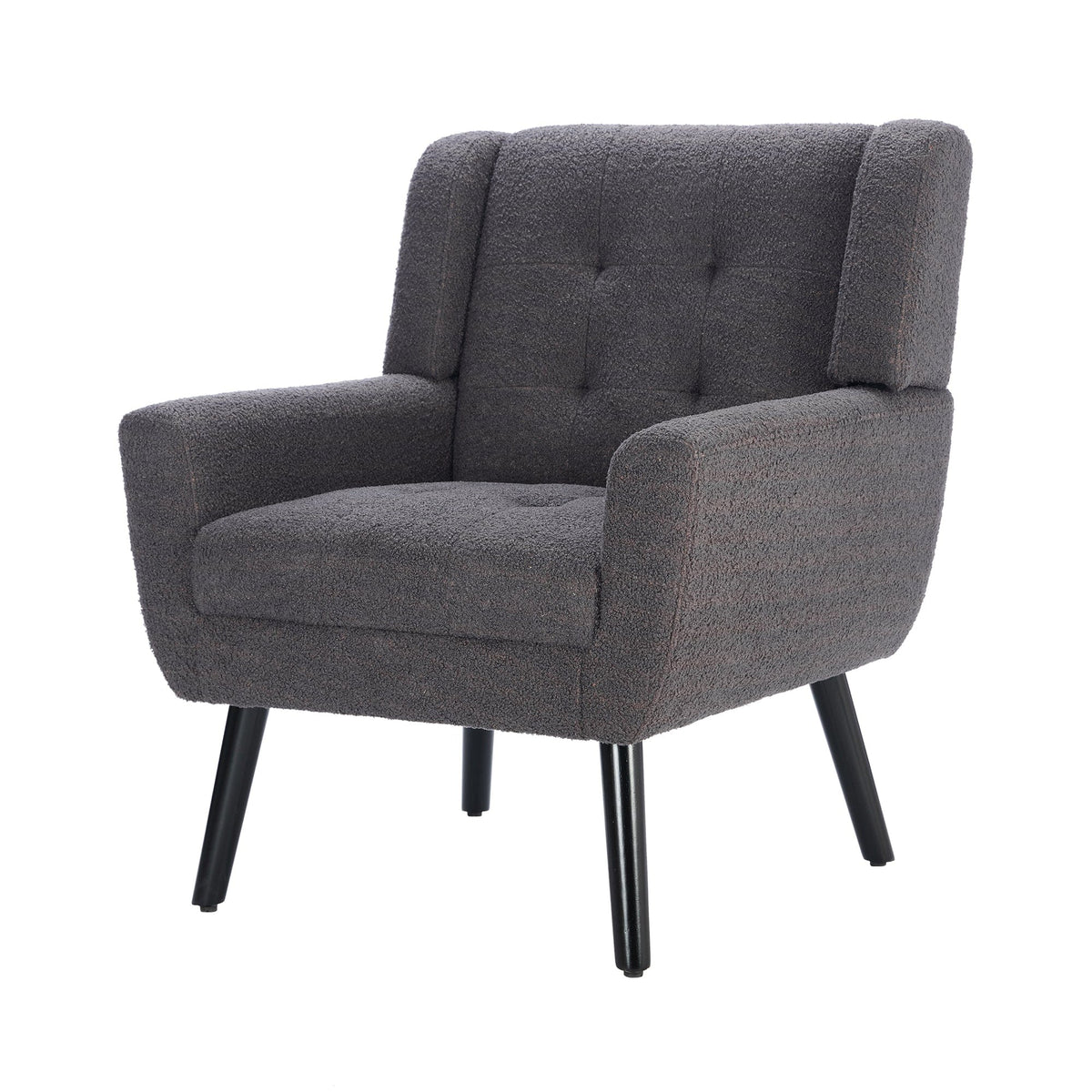 Sofa Chair Set Accent Chair Modern Soft Dark Gray Velvet Upholstered Accent Chair