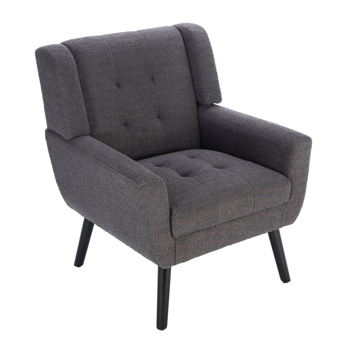 Sofa Chair Set Accent Chair Modern Soft Dark Gray Velvet Upholstered Accent Chair