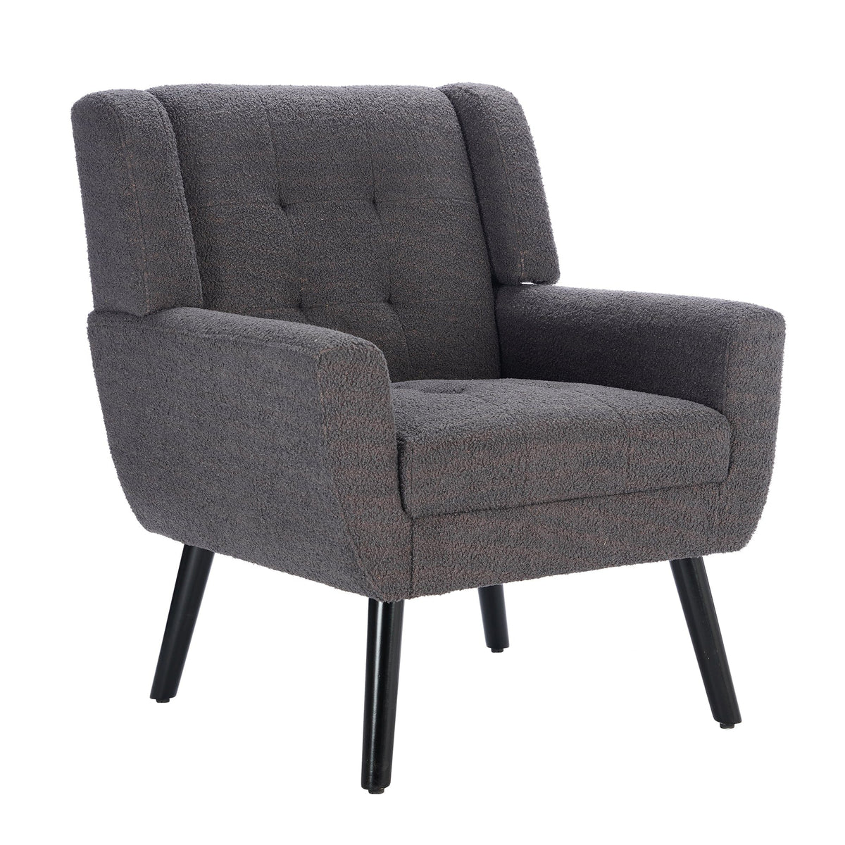 Sofa Chair Set Accent Chair Modern Soft Dark Gray Velvet Upholstered Accent Chair