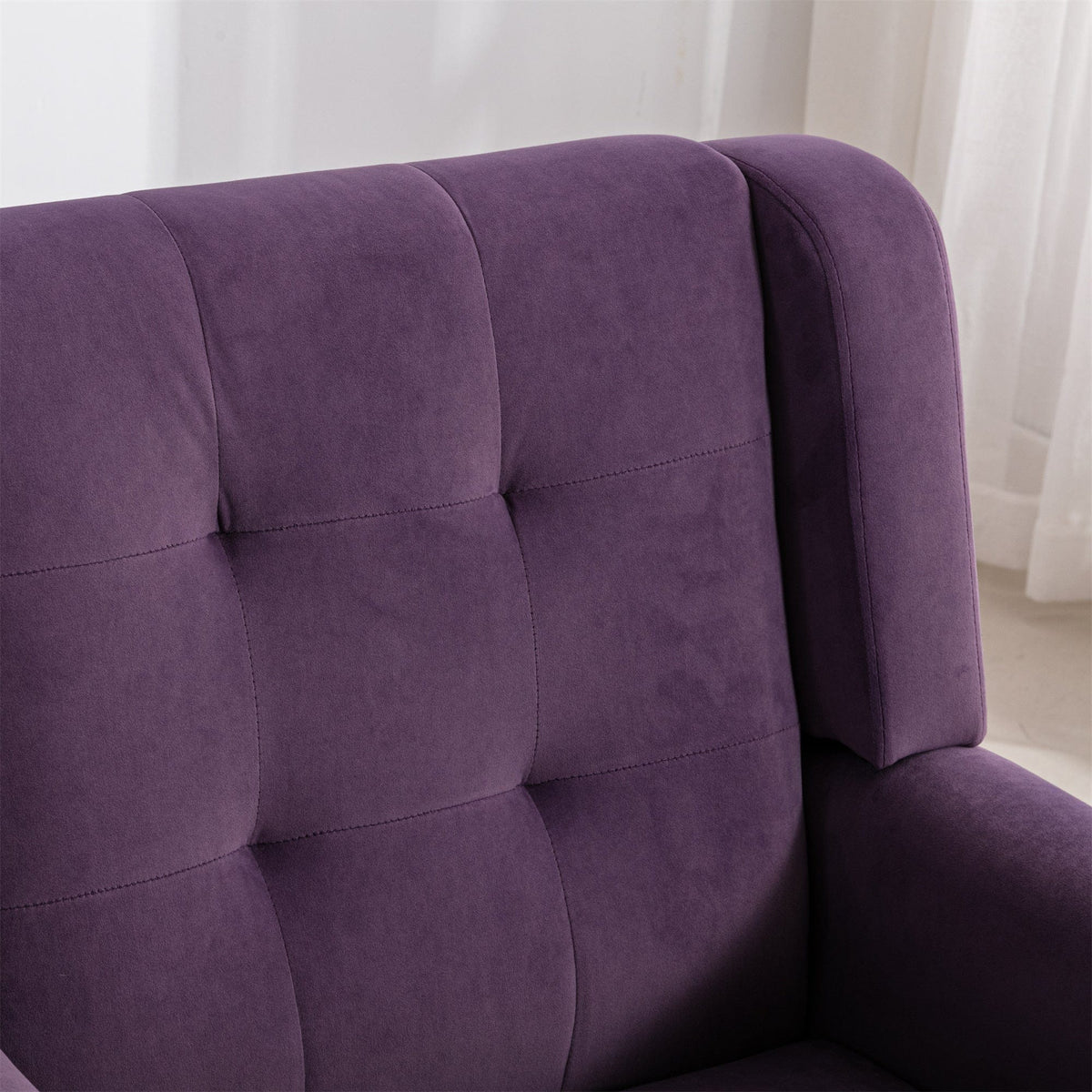 Sofa Chair Set Accent Chair Modern Soft Lavender Purple Velvet Accent Chair