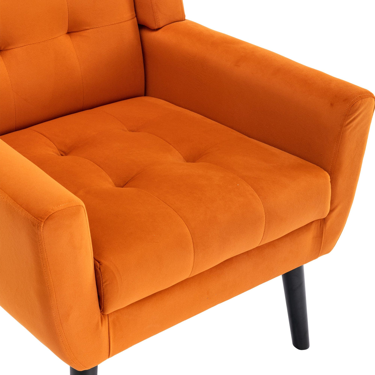Sofa Chair Set Accent Chair Modern Soft Orange Velvet Upholstered Accent Chair