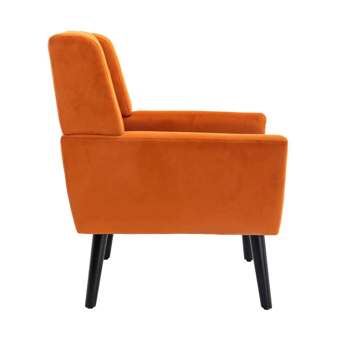 Sofa Chair Set Accent Chair Modern Soft Orange Velvet Upholstered Accent Chair