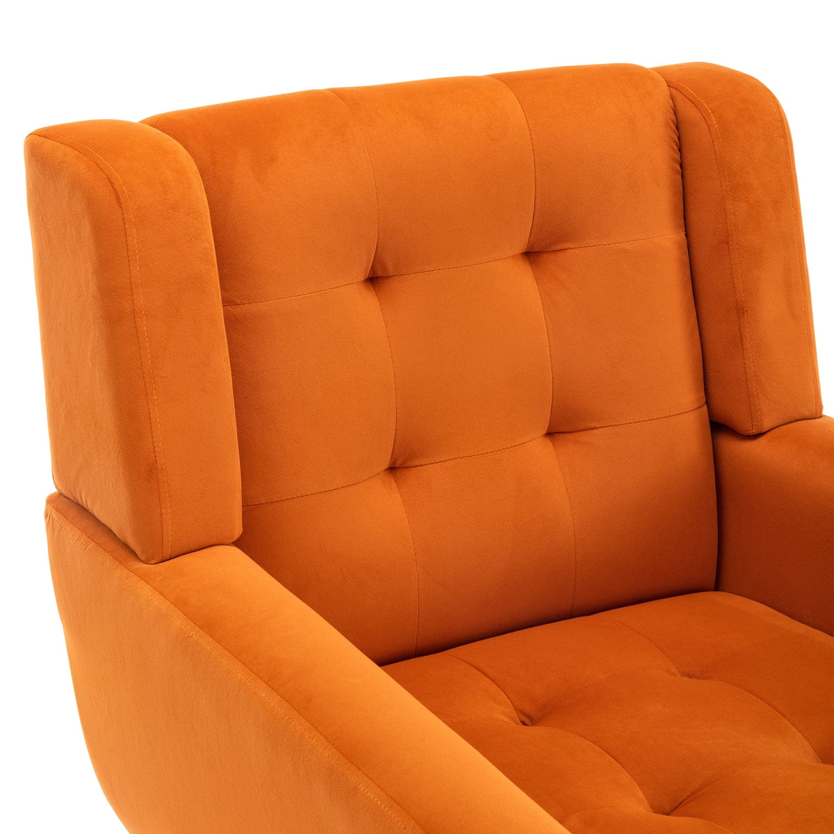 Sofa Chair Set Accent Chair Modern Soft Orange Velvet Upholstered Accent Chair