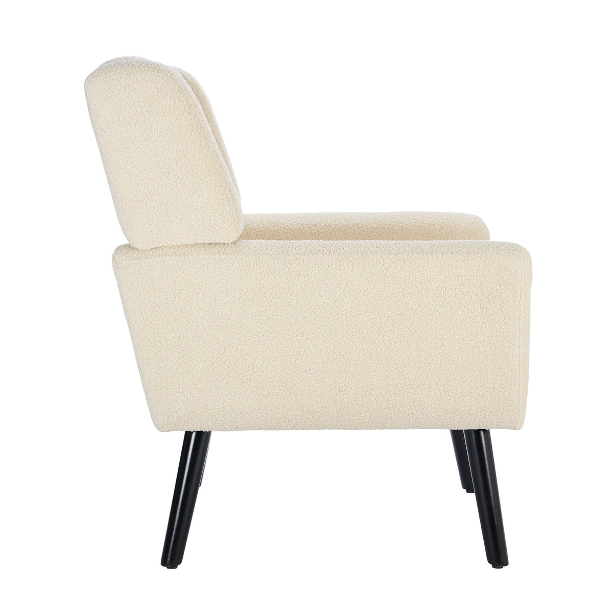 Sofa Chair Set Accent Chair Modern Soft White Velvet Upholstered Accent Chair