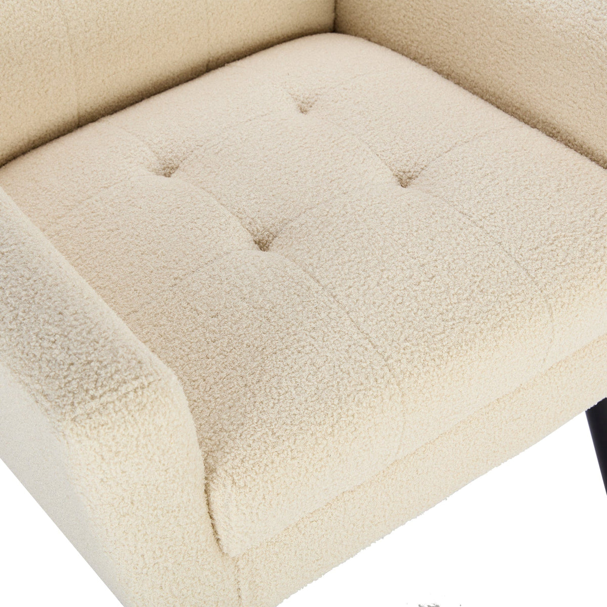 Sofa Chair Set Accent Chair Modern Soft White Velvet Upholstered Accent Chair