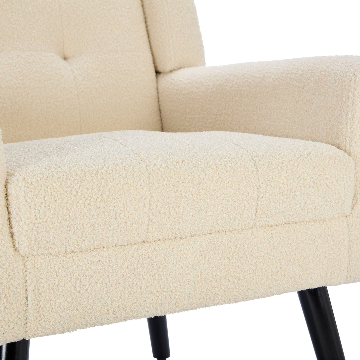 Sofa Chair Set Accent Chair Modern Soft White Velvet Upholstered Accent Chair