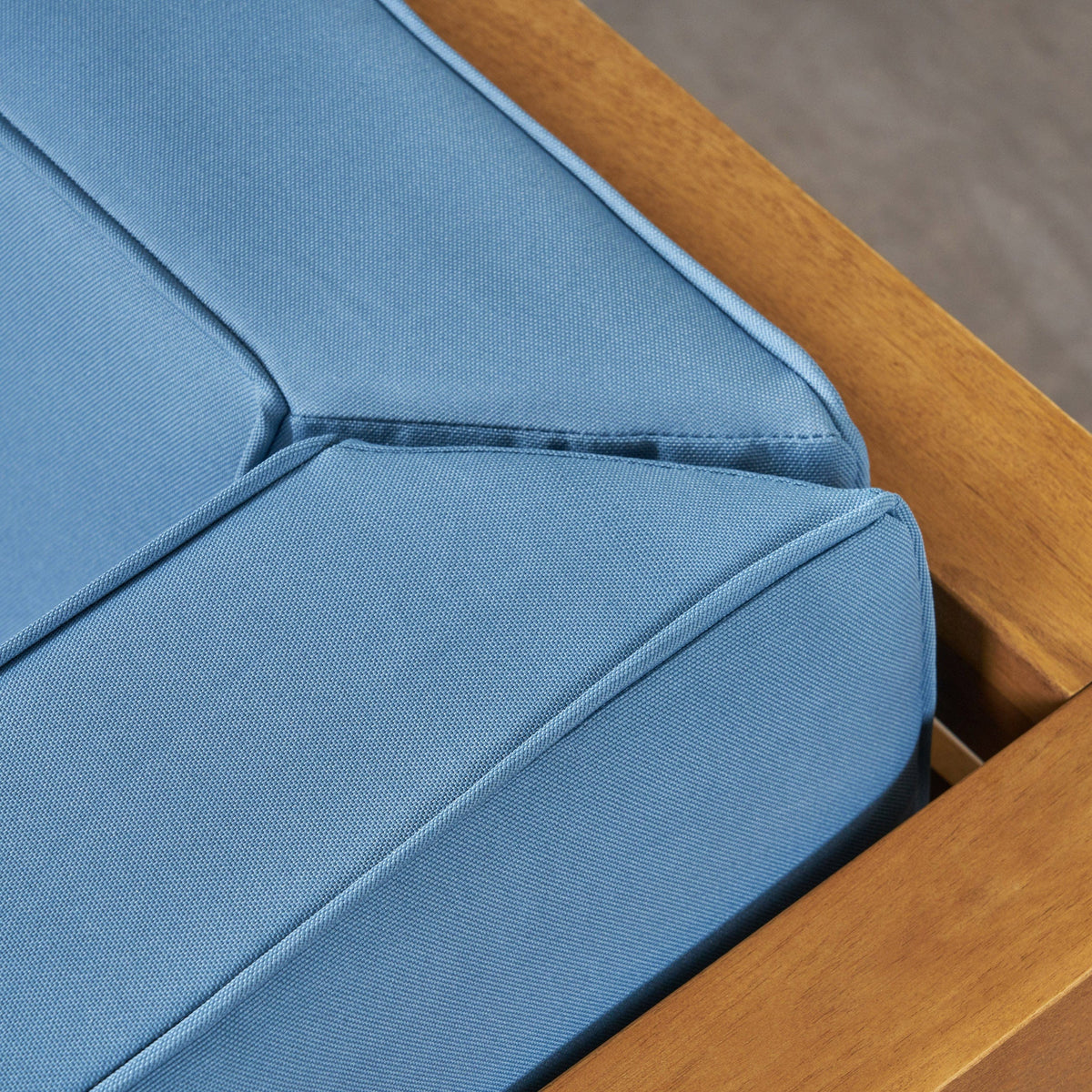 Sofa Chair Set Accent Chair Pecan and Blue Acacia Wood Club Chair