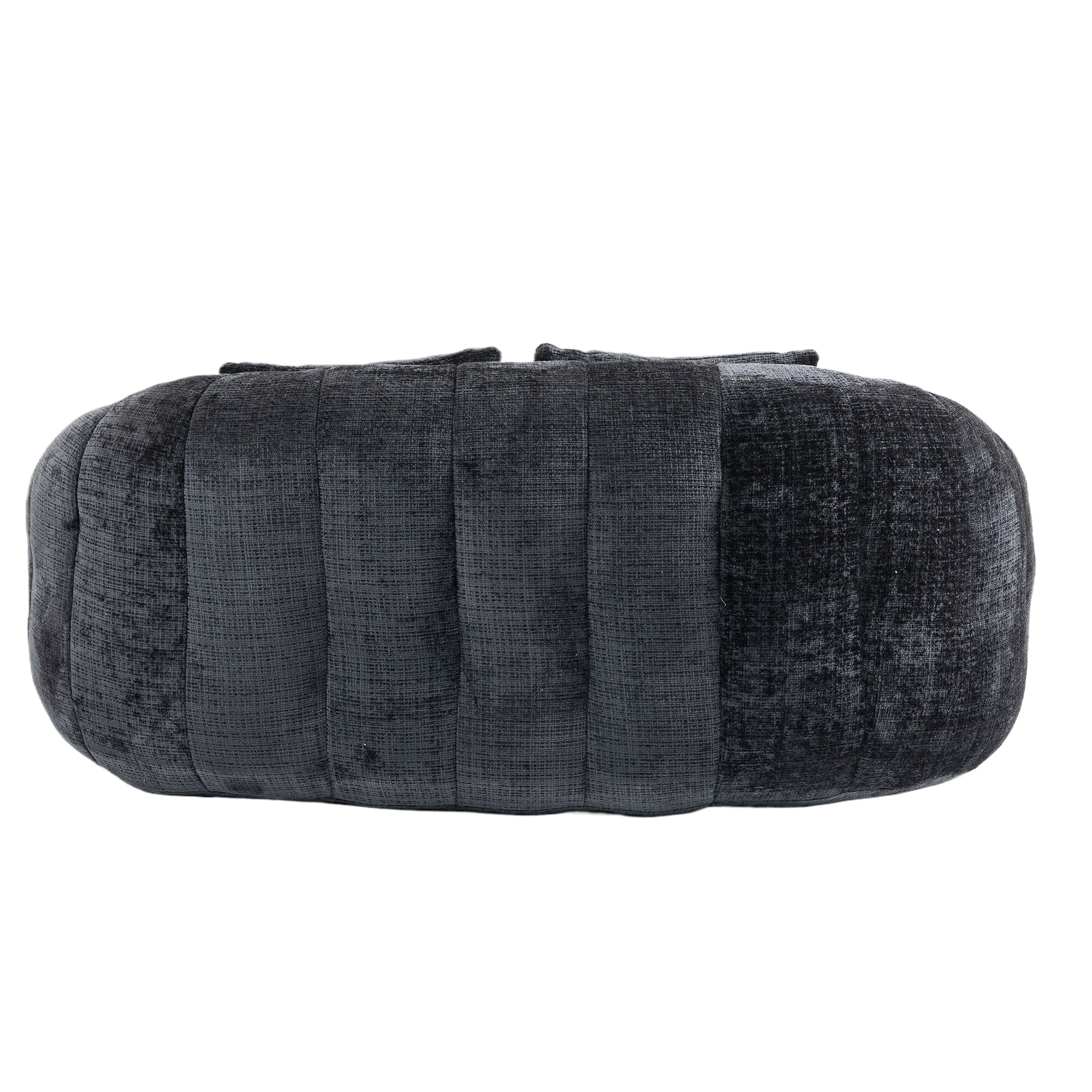 Sofa Chair Set Bean Bag Chair Comfortable High-Back Bean Bag Couch in Black Chenille