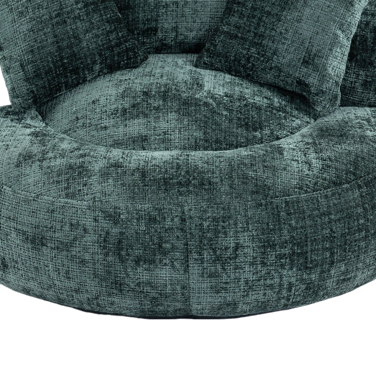 Sofa Chair Set Bean Bag Chair Default Comfortable Lazy Lounger Bean Bag Couch in Emerald Chenille