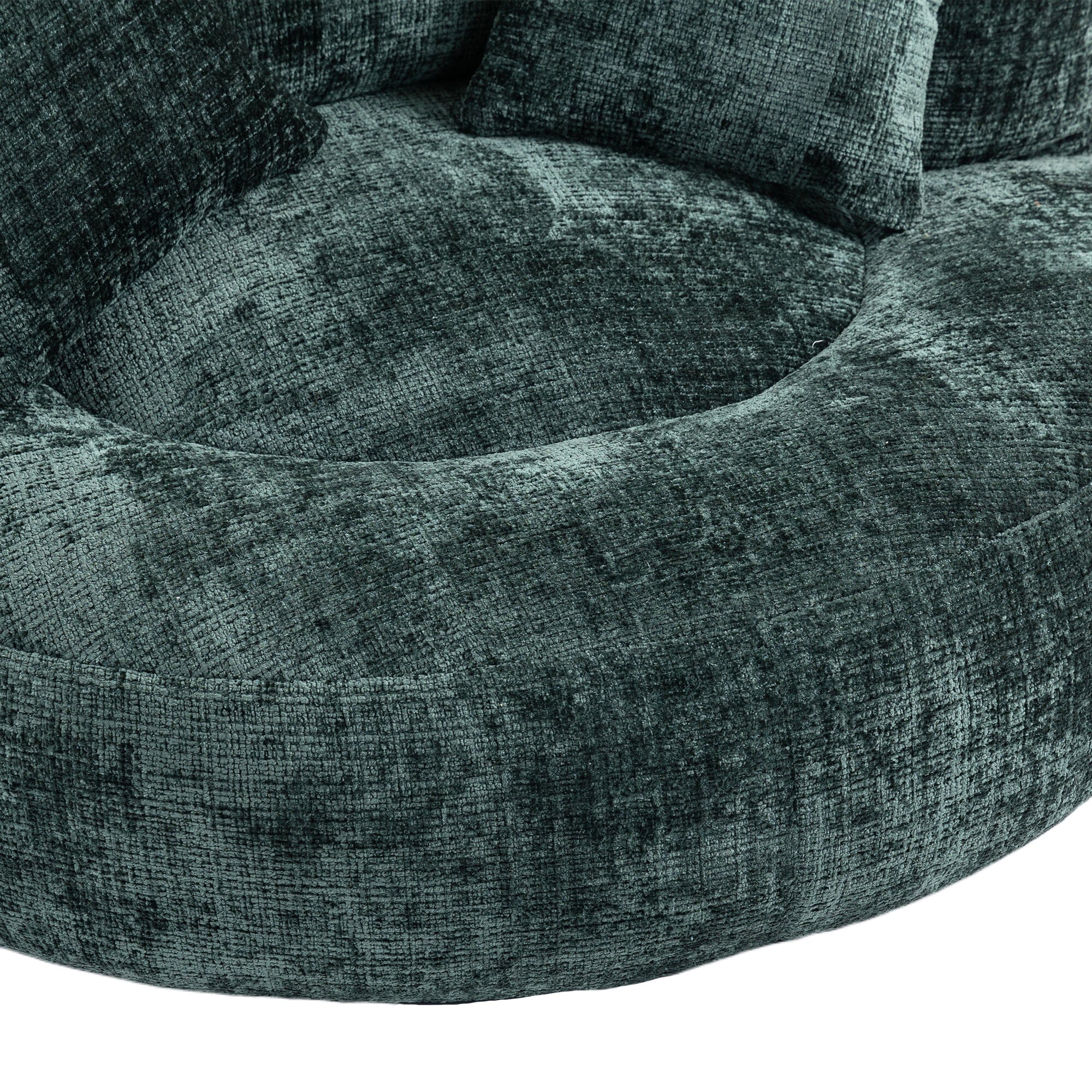 Sofa Chair Set Bean Bag Chair Default Comfortable Lazy Lounger Bean Bag Couch in Emerald Chenille