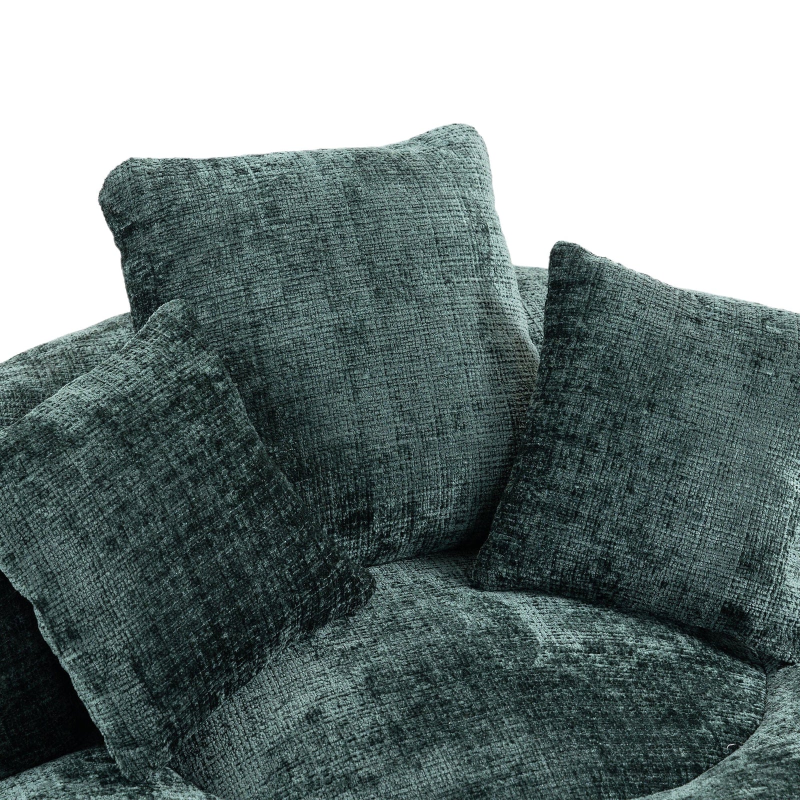 Sofa Chair Set Bean Bag Chair Default Comfortable Lazy Lounger Bean Bag Couch in Emerald Chenille