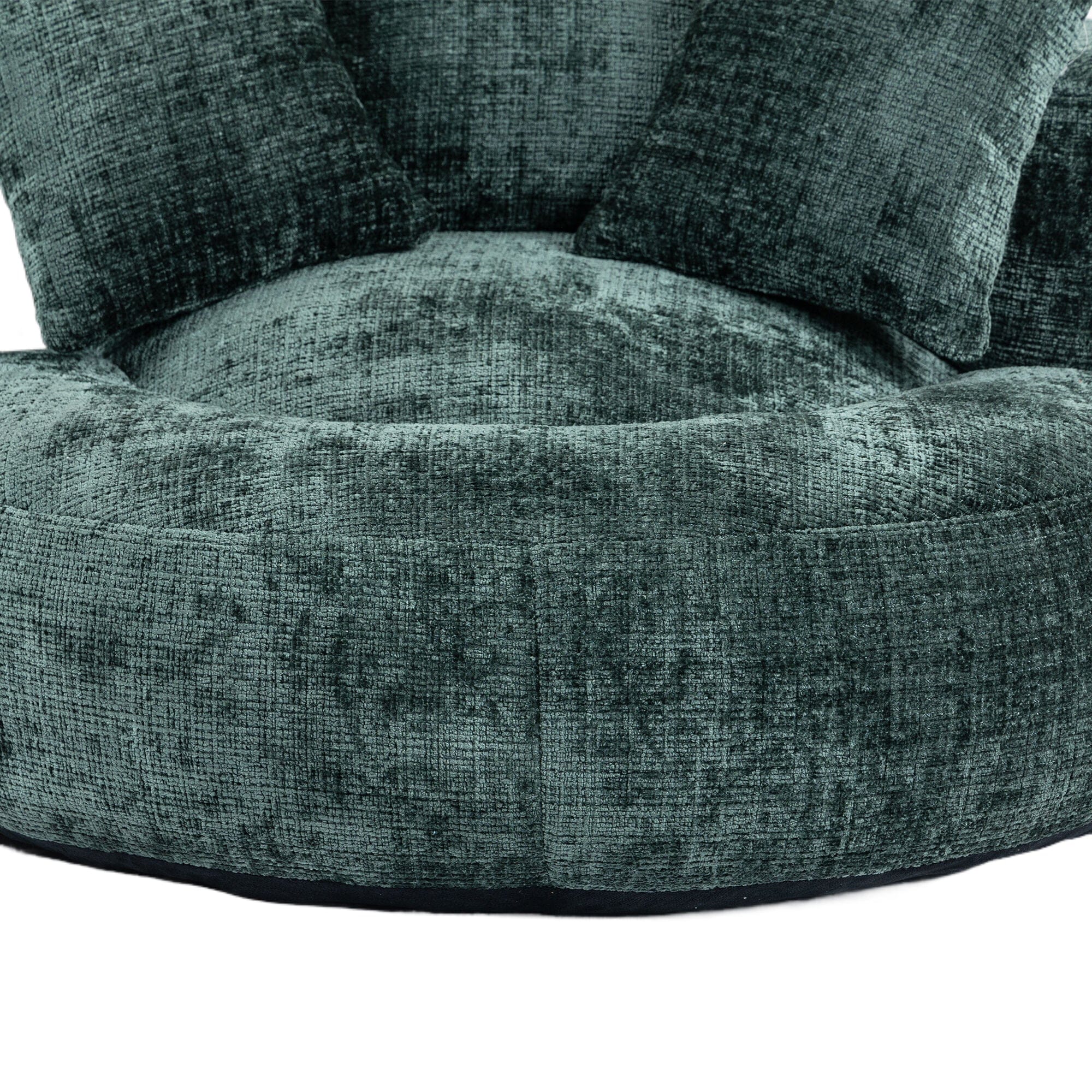 Sofa Chair Set Bean Bag Chair Default Comfortable Lazy Lounger Bean Bag Couch in Emerald Chenille