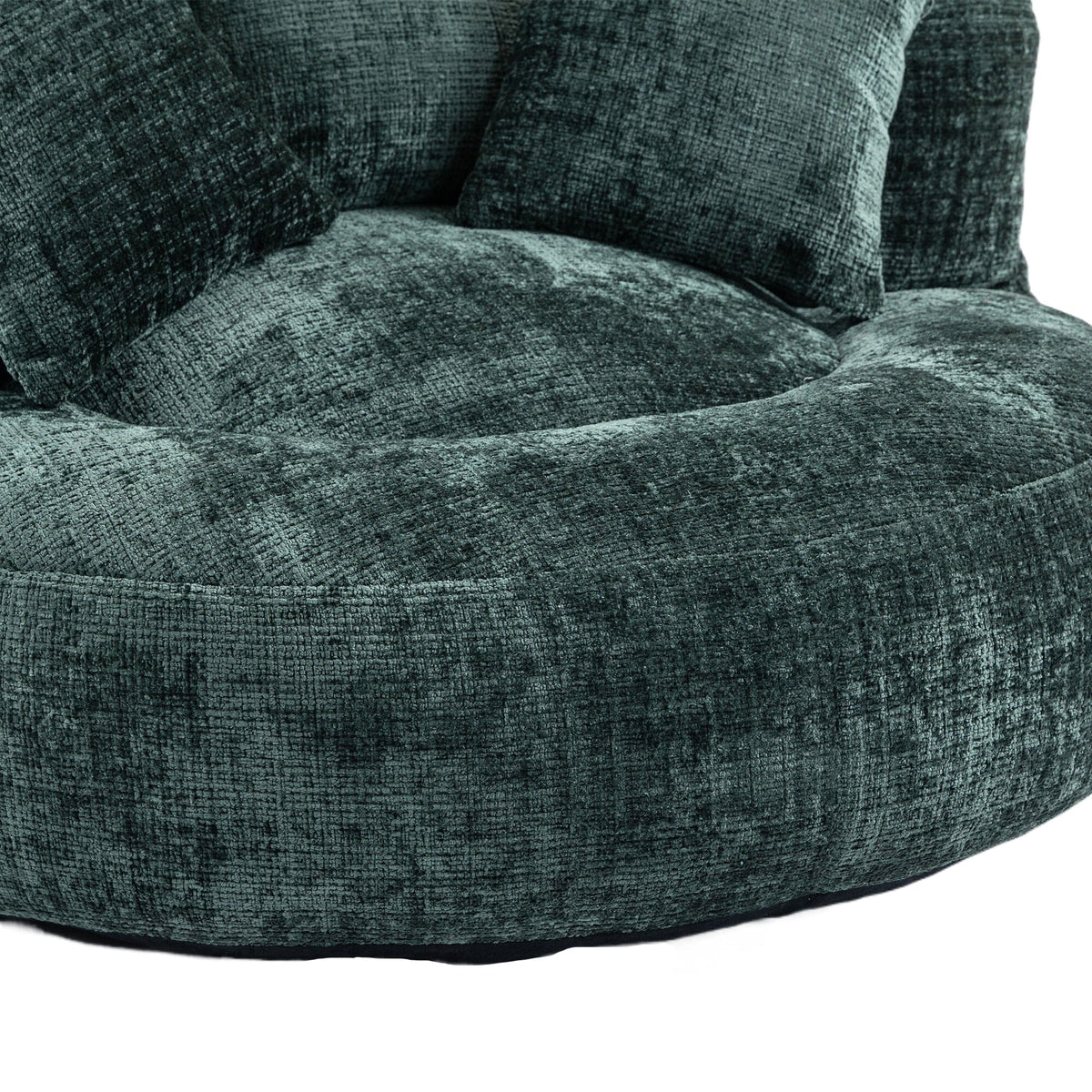 Sofa Chair Set Bean Bag Chair Default Comfortable Lazy Lounger Bean Bag Couch in Emerald Chenille