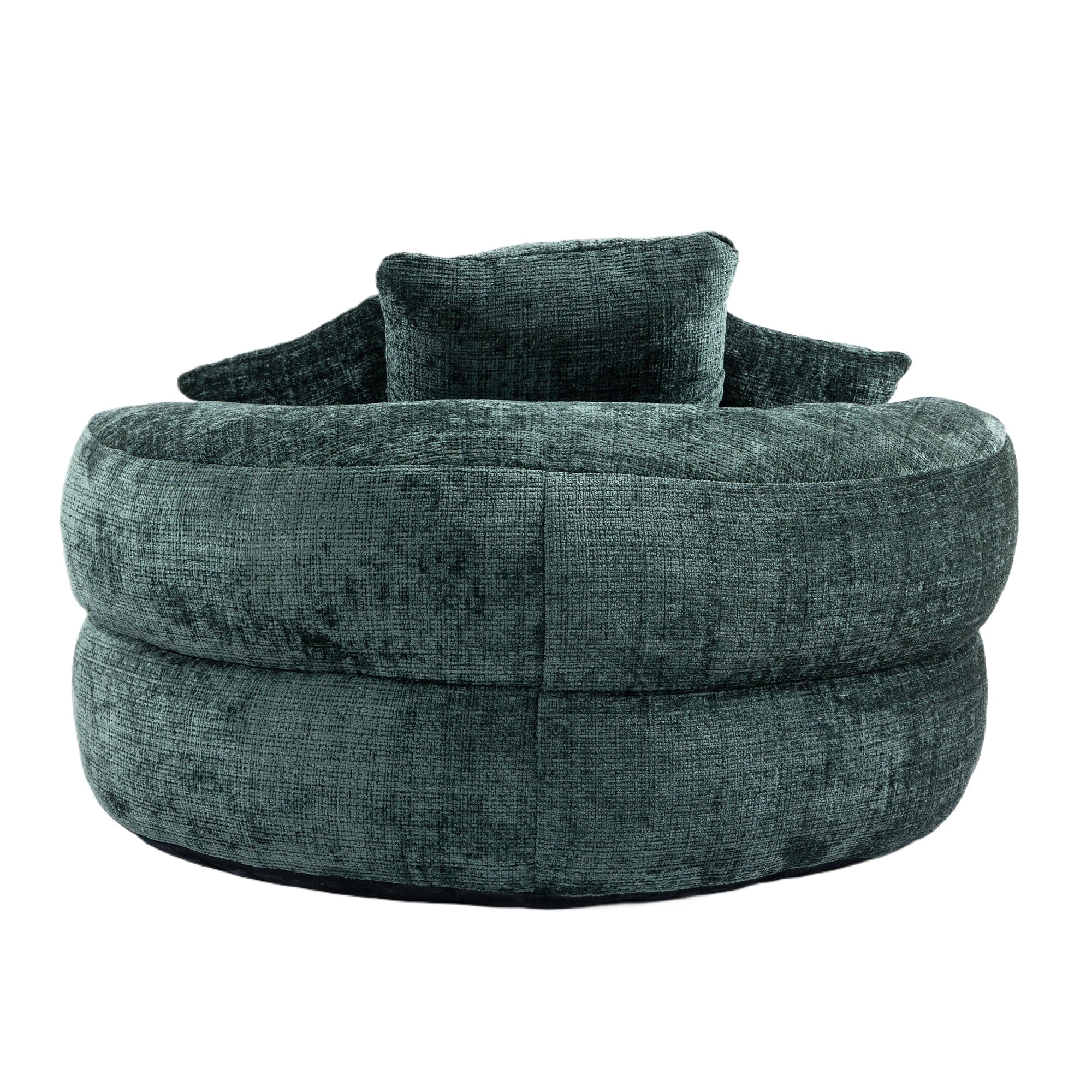 Sofa Chair Set Bean Bag Chair Default Comfortable Lazy Lounger Bean Bag Couch in Emerald Chenille