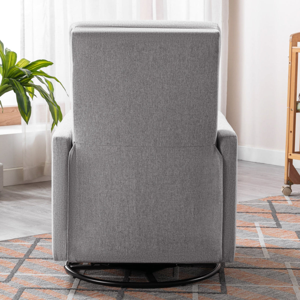 Sofa Chair Set Recliner Chair Modern Gray Upholstered Swivel Recliner Chair