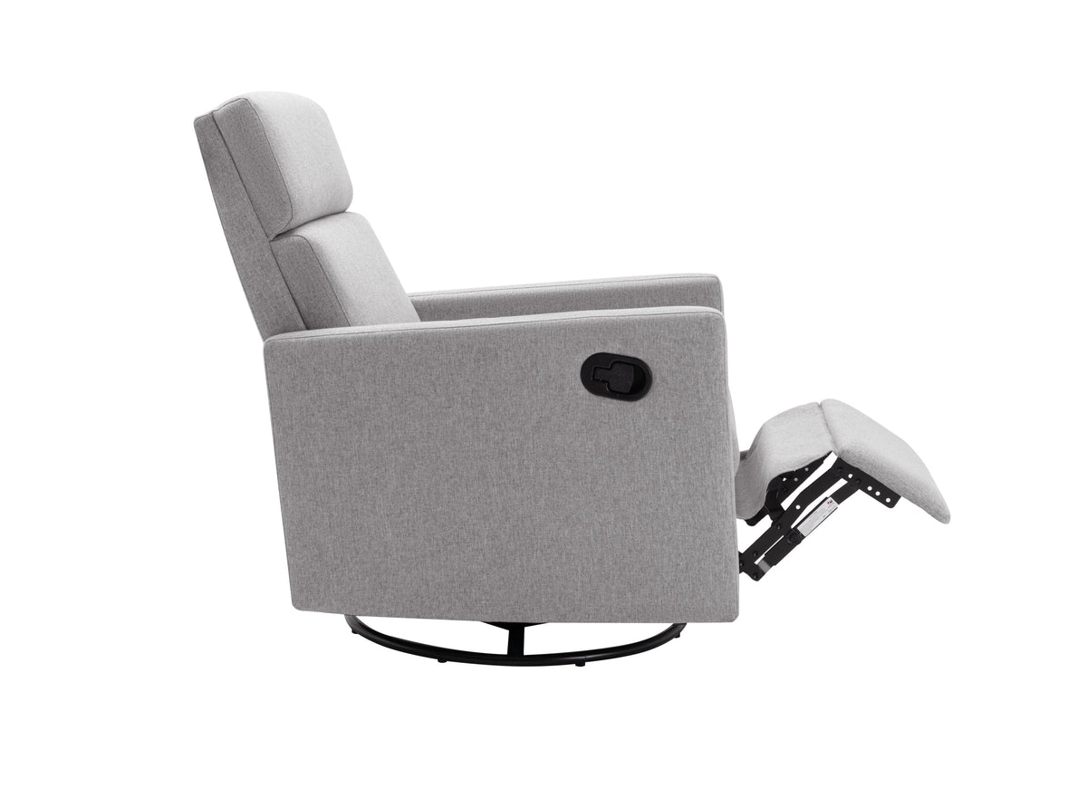 Sofa Chair Set Recliner Chair Modern Gray Upholstered Swivel Recliner Chair