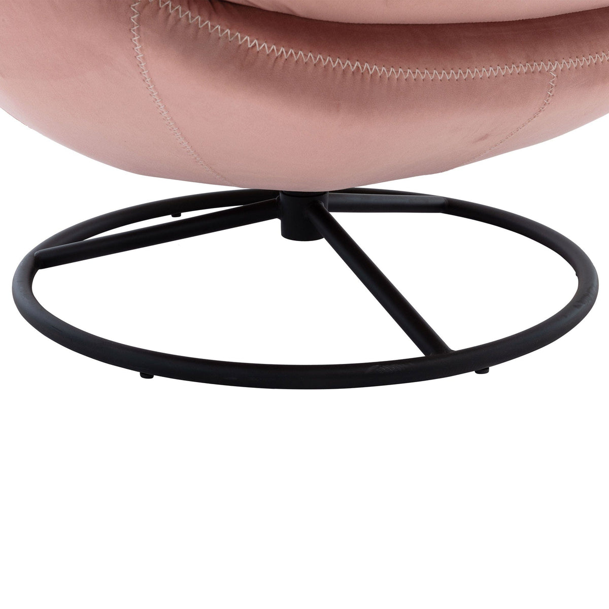 Sofa Chair Set Swivel Chair Pink Velvet Accent Chair with Ottoman Set