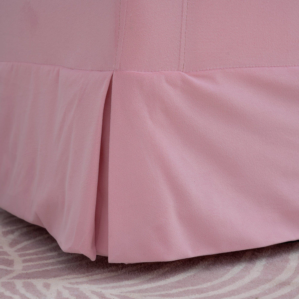 Sofa Chair Set Swivel Chair Pink Velvet Swivel Chair with 360° Rotation and Comfortable Cushioning