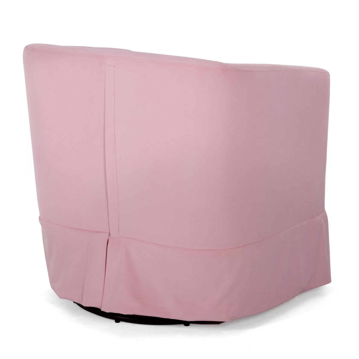Sofa Chair Set Swivel Chair Pink Velvet Swivel Chair with 360° Rotation and Comfortable Cushioning