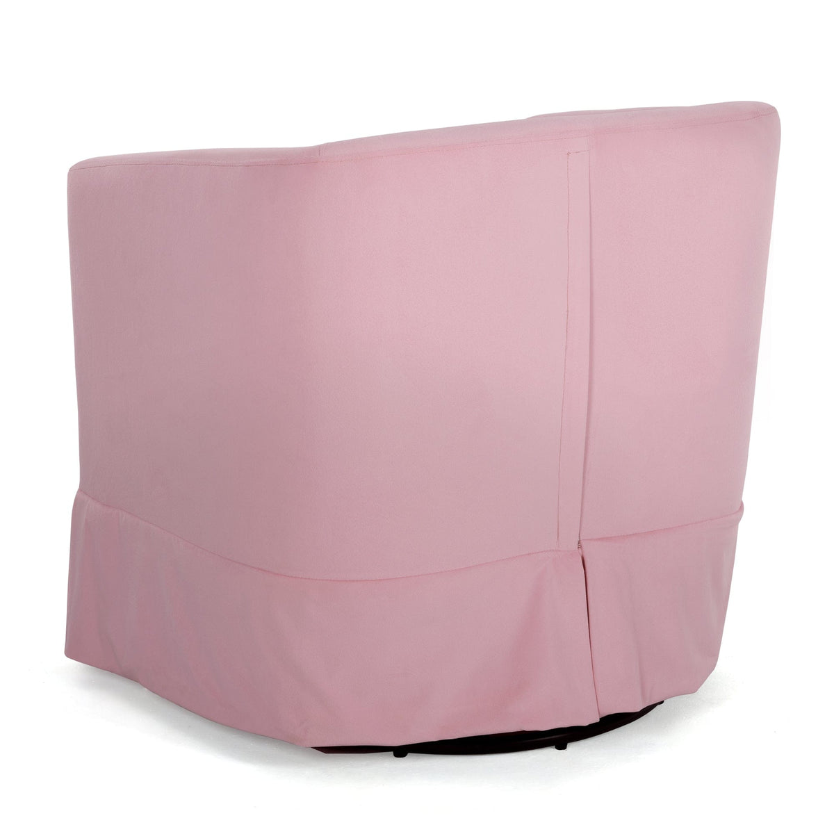 Sofa Chair Set Swivel Chair Pink Velvet Swivel Chair with 360° Rotation and Comfortable Cushioning