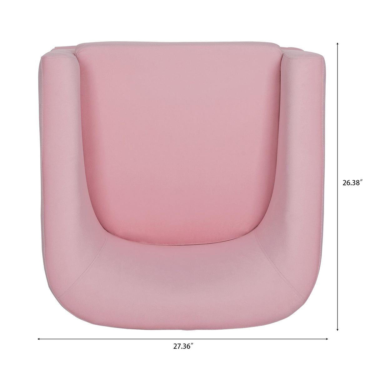 Sofa Chair Set Swivel Chair Pink Velvet Swivel Chair with 360° Rotation and Comfortable Cushioning