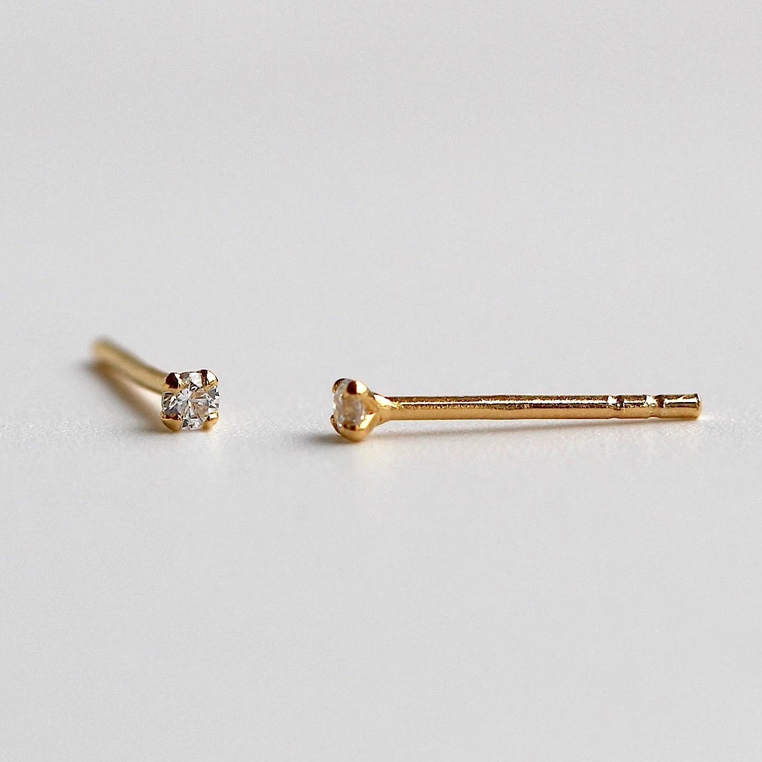 Sloane Sparkling Mini Stud Earrings 2mm