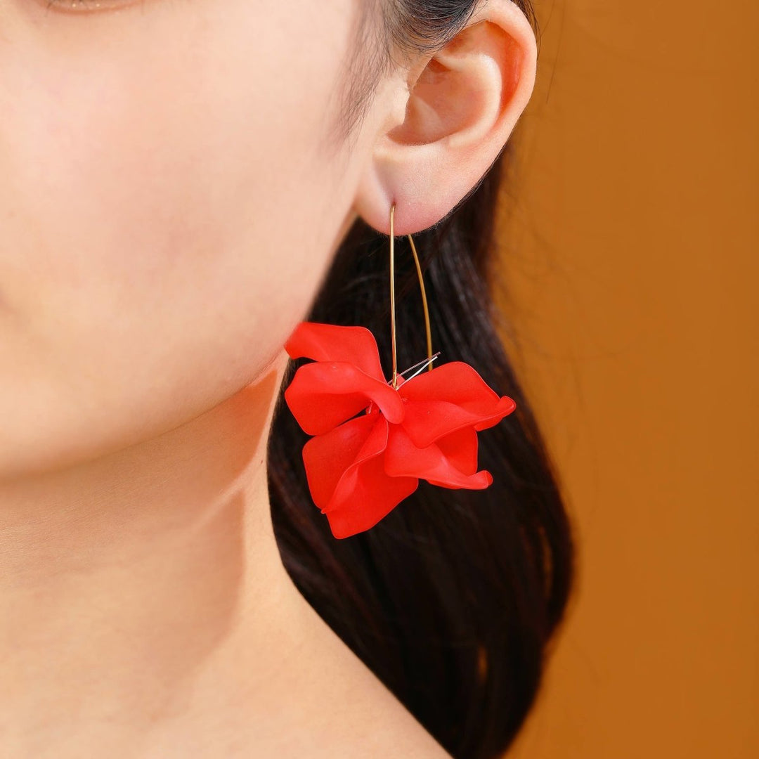 Fariba Spring Floral Hoop Earrings