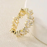 Load image into Gallery viewer, Staggering Baguette Crystal Rings
