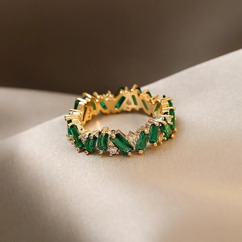Staggering Baguette Crystal Rings