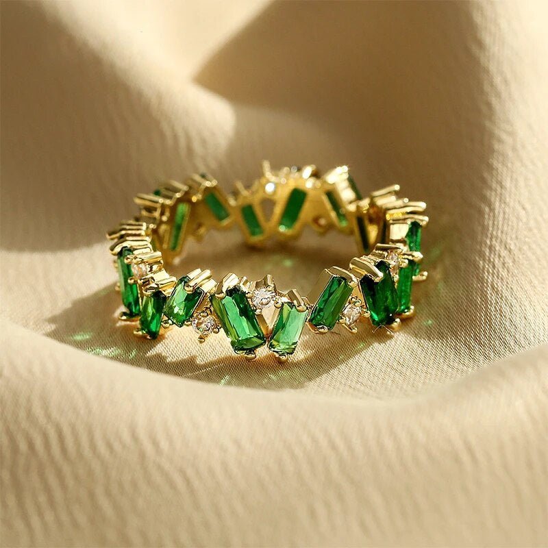 Staggering baguette crystal rings 782828