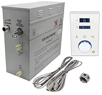 STEAM PLANET Steam Generators Steam planet Superior Steam Shower Generator 6kW DeLuxe sytem, Self Draining  White Keypad- SPSSSG6DSSDWK