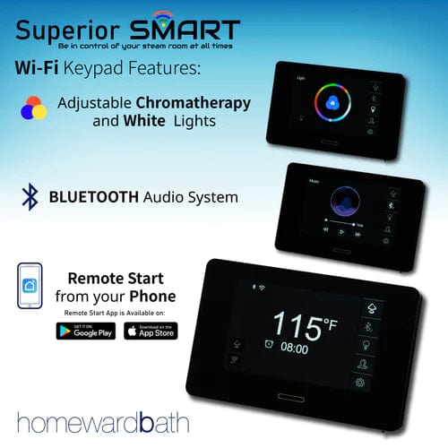 STEAM PLANET Steam Generators Steam planet WiFi Superior SMART Steam Shower Generator Kit 12kW-	SP12T1DP