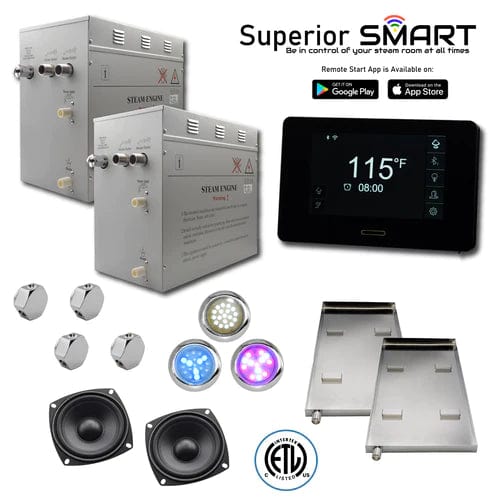 STEAM PLANET Steam Generators Steam planet WiFi Superior SMART Steam Shower Generator Kit 24kW -SP24T2DP