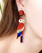 Load image into Gallery viewer, Yeganeh Parrot Earrings in Organic Acrylic
