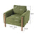 THE FURNITURE CO. Accent Chair Accent Chair With Walnut Legs Upholstered In Green Teddy