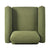 THE FURNITURE CO. Accent Chair Accent Chair With Walnut Legs Upholstered In Green Teddy