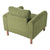 THE FURNITURE CO. Accent Chair Accent Chair With Walnut Legs Upholstered In Green Teddy