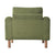 THE FURNITURE CO. Accent Chair Accent Chair With Walnut Legs Upholstered In Green Teddy