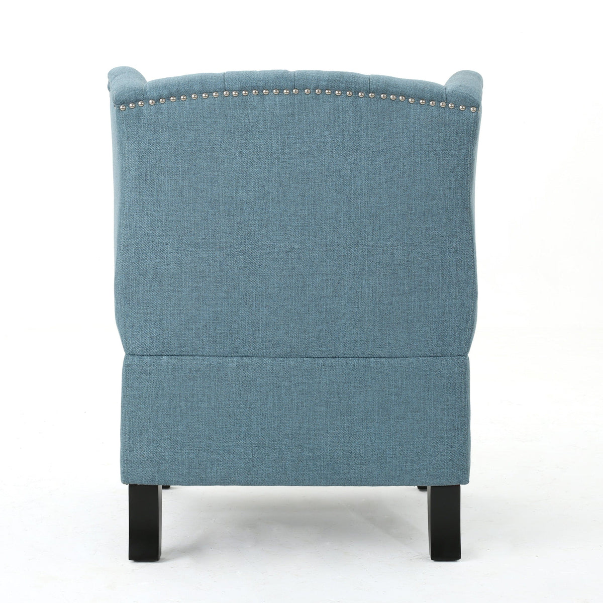 THE FURNITURE CO. Accent Chair Antique-Styled Blue Tufted Armchair