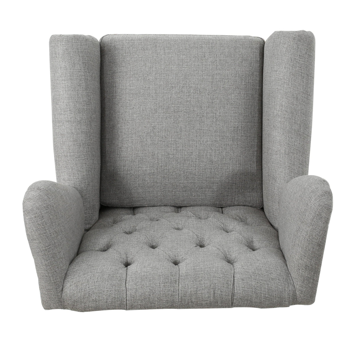 THE FURNITURE CO. Accent Chair Antique-Styled Gray Tufted Armchair