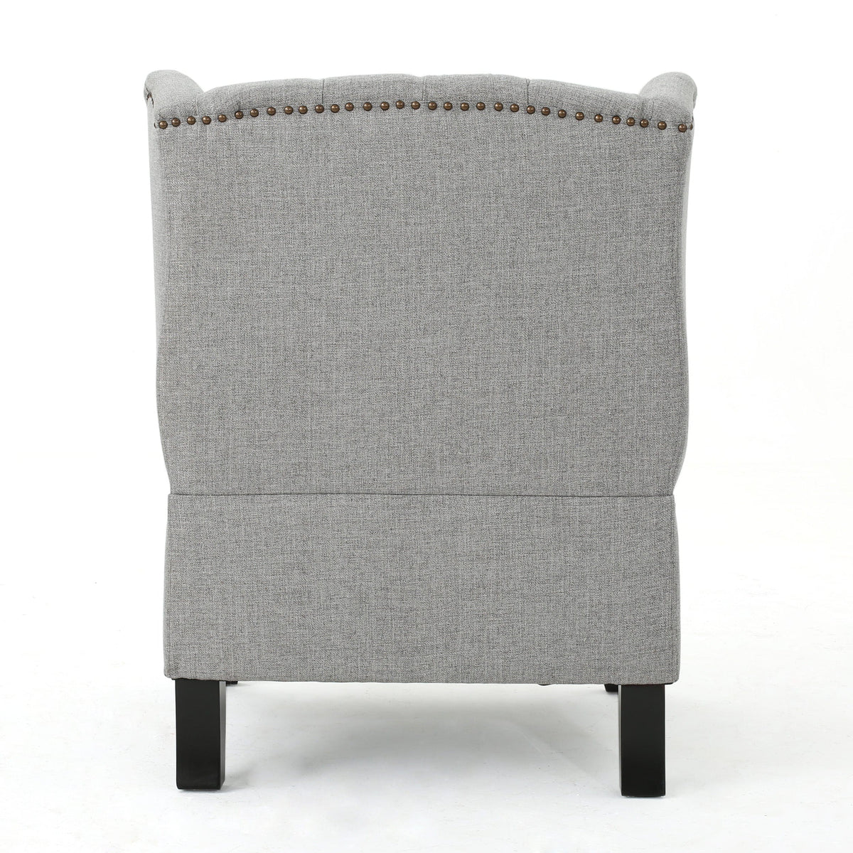 THE FURNITURE CO. Accent Chair Antique-Styled Gray Tufted Armchair