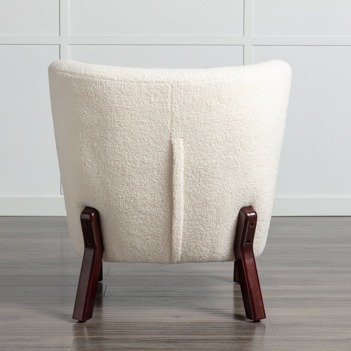 THE FURNITURE CO. Accent Chair Armless Cream Sherpa Tufted Accent Chair